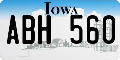 IA license plate ABH560