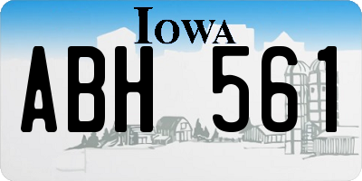 IA license plate ABH561