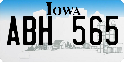 IA license plate ABH565