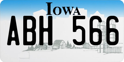 IA license plate ABH566