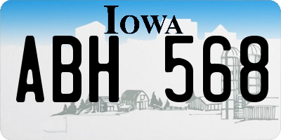 IA license plate ABH568
