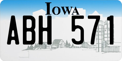 IA license plate ABH571