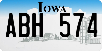 IA license plate ABH574