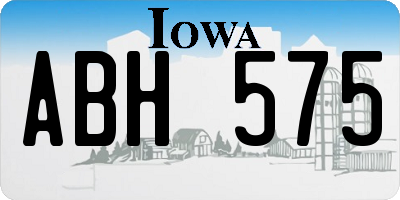 IA license plate ABH575
