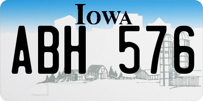IA license plate ABH576