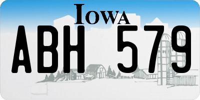 IA license plate ABH579