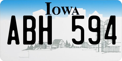 IA license plate ABH594