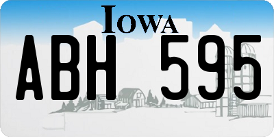 IA license plate ABH595