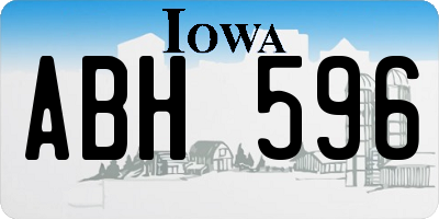 IA license plate ABH596