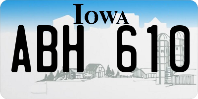 IA license plate ABH610