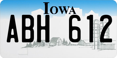 IA license plate ABH612