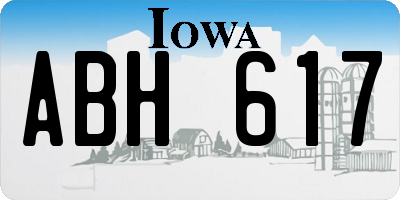 IA license plate ABH617