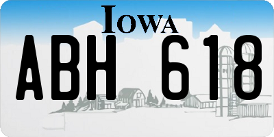 IA license plate ABH618