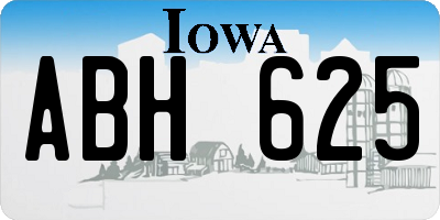 IA license plate ABH625