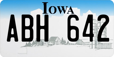IA license plate ABH642