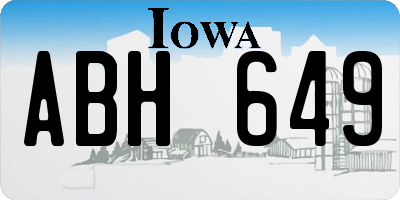 IA license plate ABH649