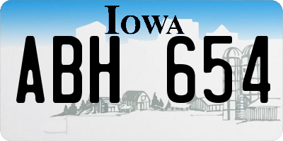 IA license plate ABH654