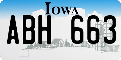 IA license plate ABH663