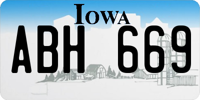 IA license plate ABH669