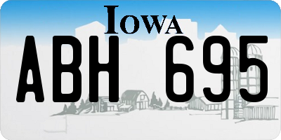 IA license plate ABH695