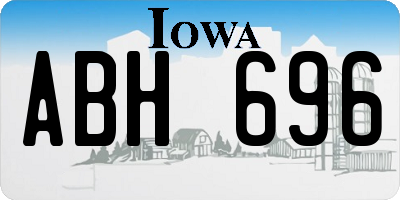 IA license plate ABH696