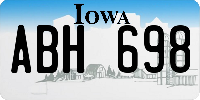 IA license plate ABH698