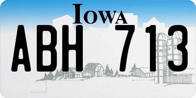 IA license plate ABH713