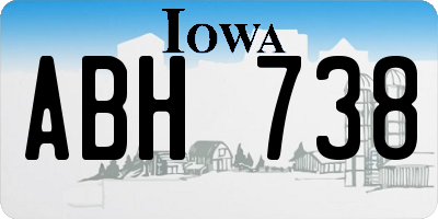 IA license plate ABH738