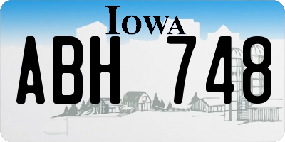 IA license plate ABH748