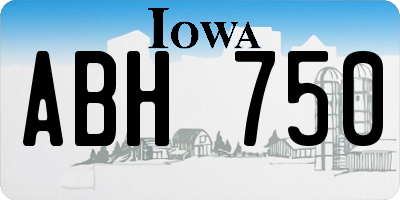 IA license plate ABH750