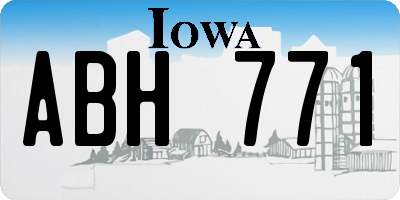 IA license plate ABH771