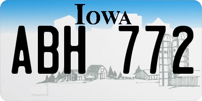IA license plate ABH772