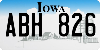 IA license plate ABH826