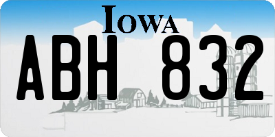 IA license plate ABH832