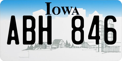 IA license plate ABH846