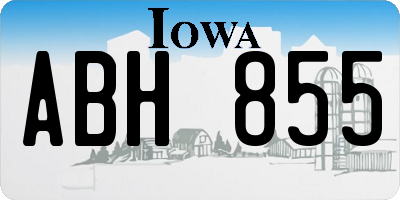 IA license plate ABH855