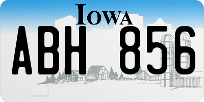 IA license plate ABH856