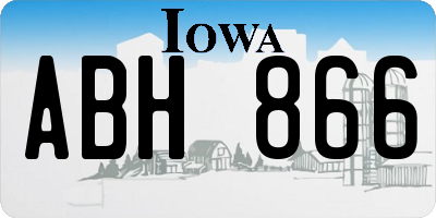 IA license plate ABH866