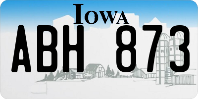 IA license plate ABH873