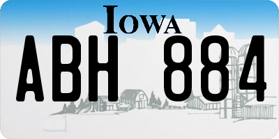 IA license plate ABH884