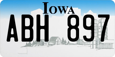 IA license plate ABH897