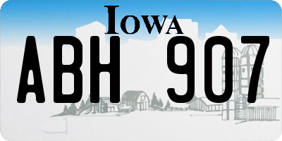 IA license plate ABH907