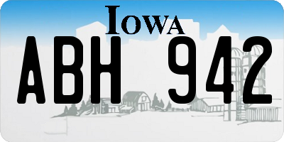 IA license plate ABH942