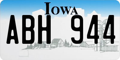 IA license plate ABH944