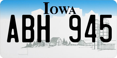 IA license plate ABH945