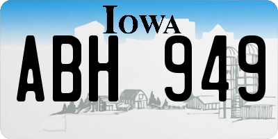 IA license plate ABH949