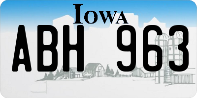 IA license plate ABH963
