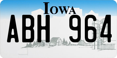 IA license plate ABH964