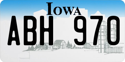 IA license plate ABH970