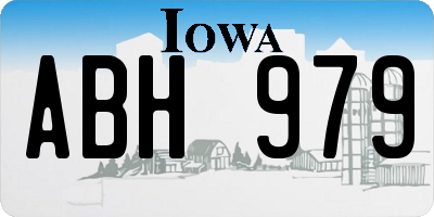 IA license plate ABH979